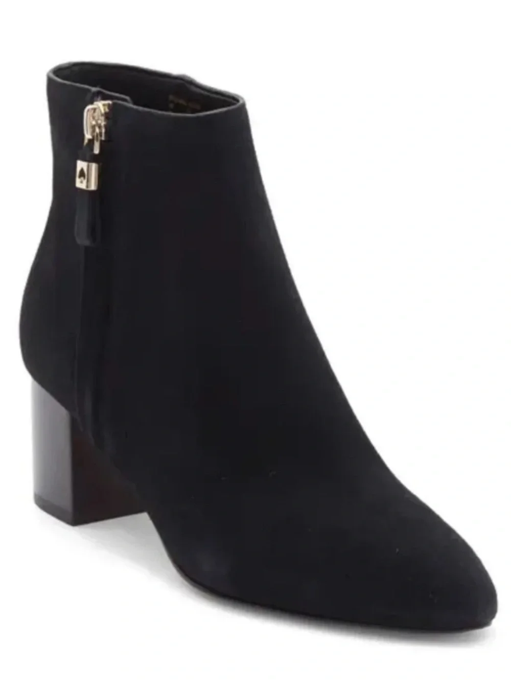 Kate Spade New York Suede Ankle Booties Black